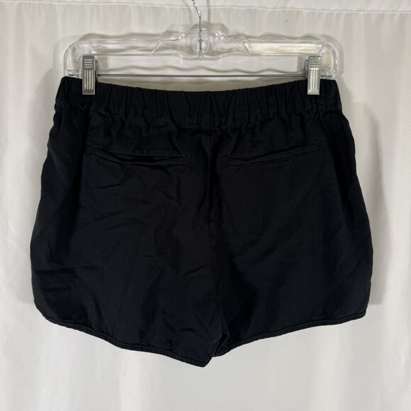 Madewell Shorts Women's Small Black Pull On Lightweight 3" Inseam Pockets Cotton - Picture 6 of 7